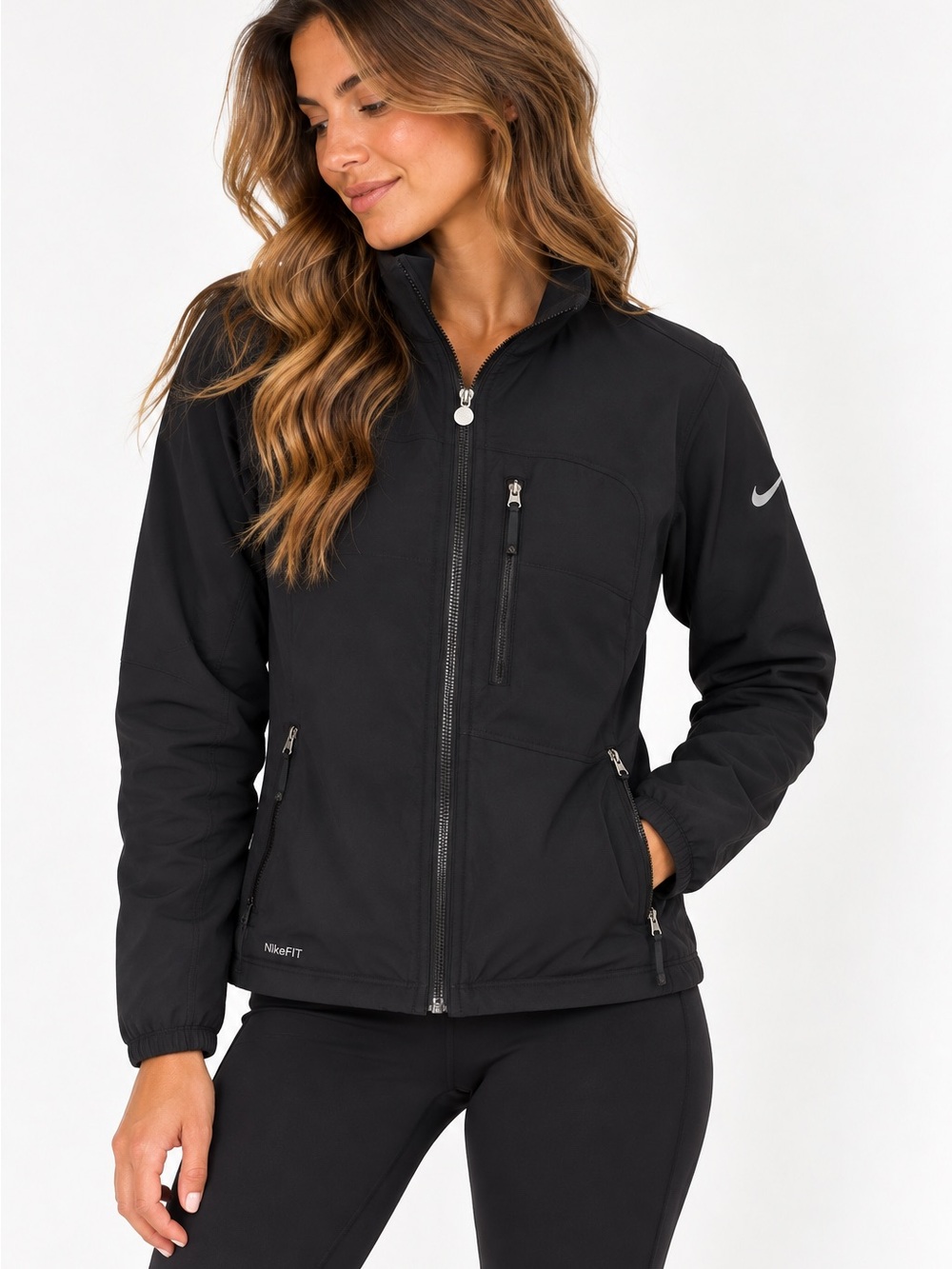 Nike Therma-FIT Black Softshell Full Zip Jacket Size Medium